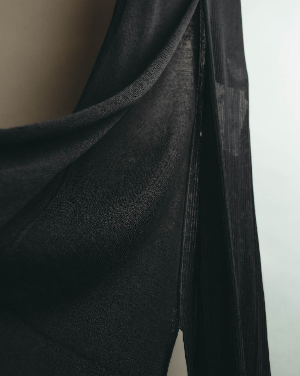 “Yohji Yamamoto” 2010’s sheer cotton ribbed long dress