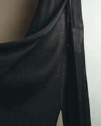 “Yohji Yamamoto” 2010’s sheer cotton ribbed long dress