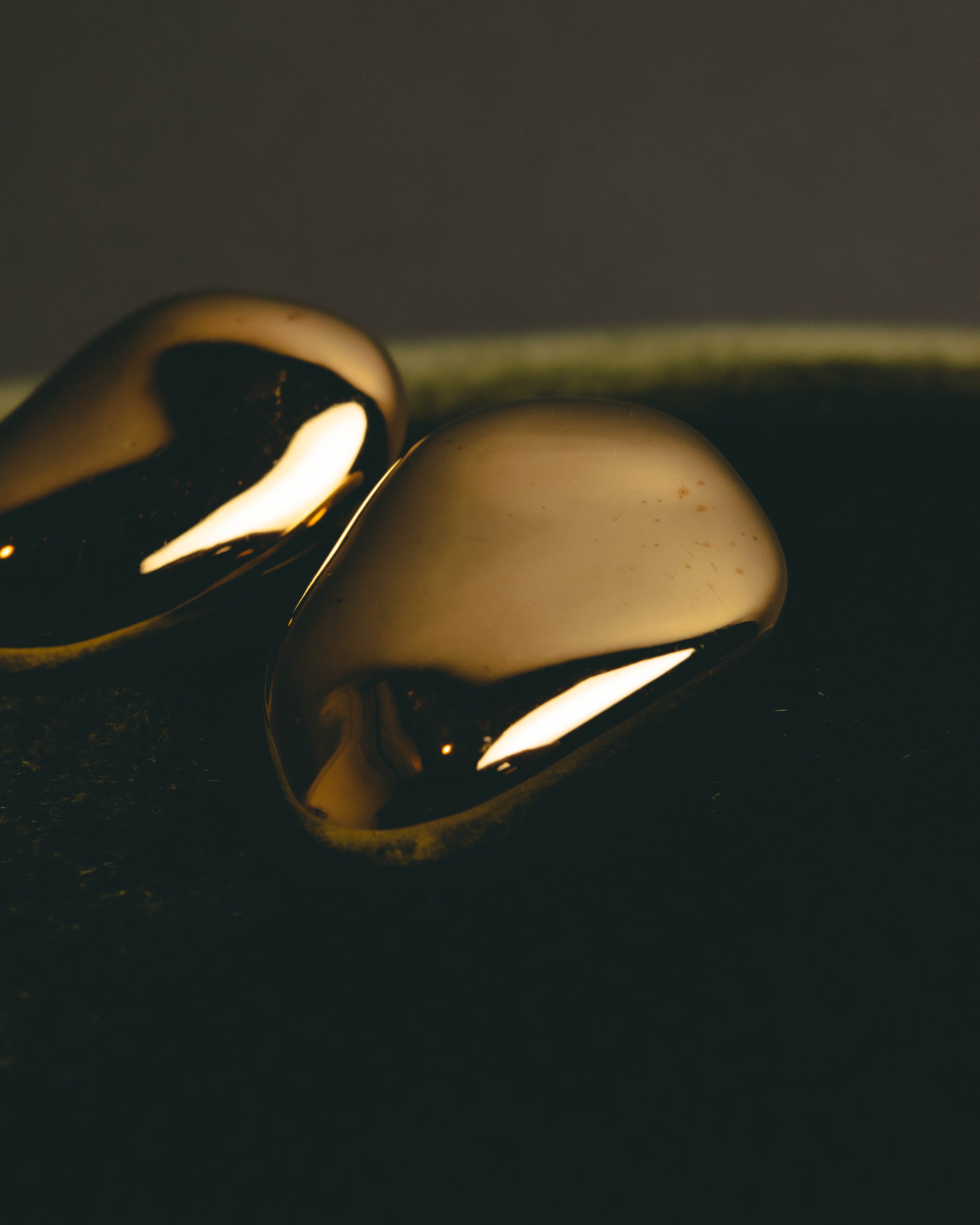 "Yves Saint Laurent" 80's-90's Sculptural gold tone clip-on earrings