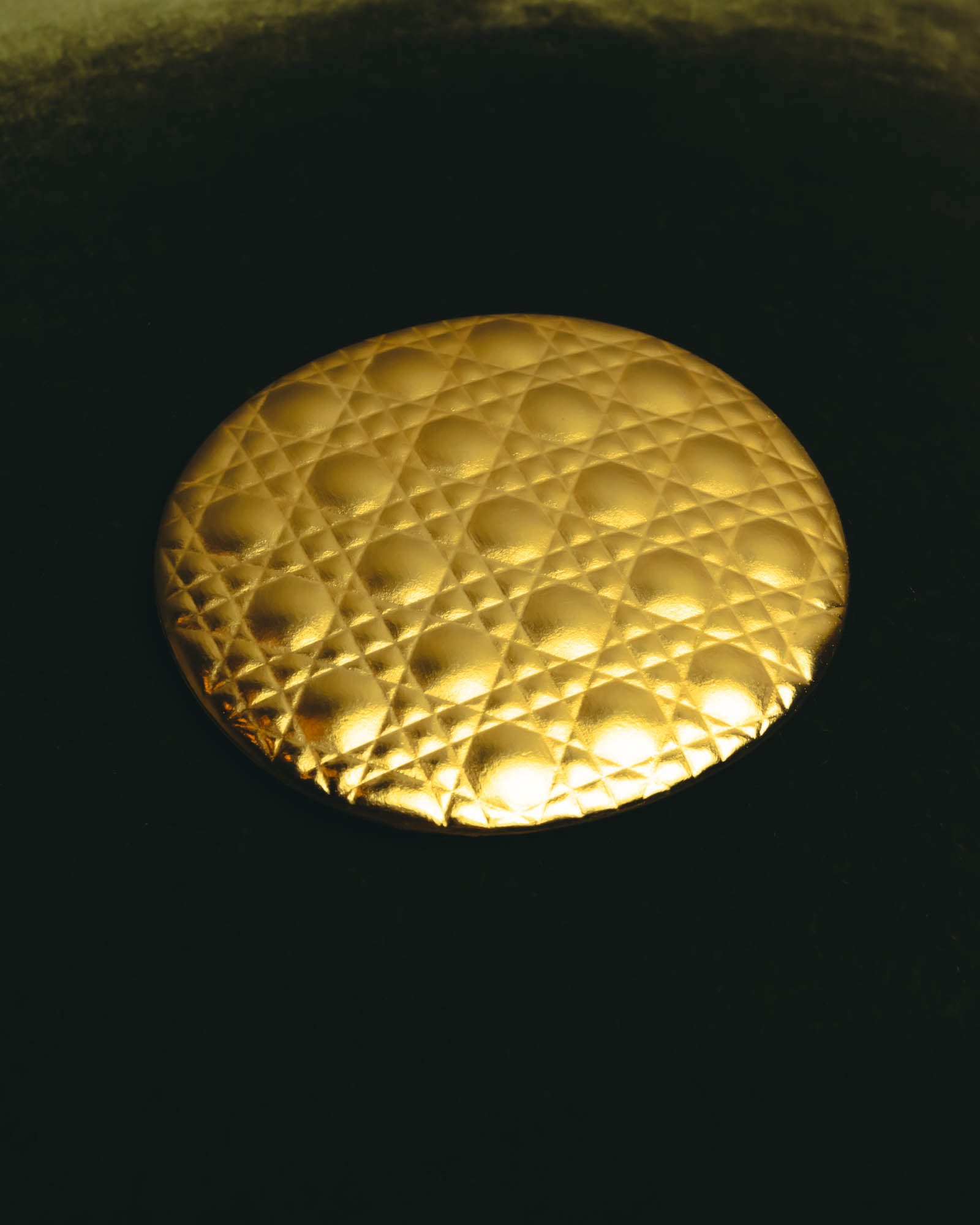 "Christian Dior" Gold cannage compact mirror