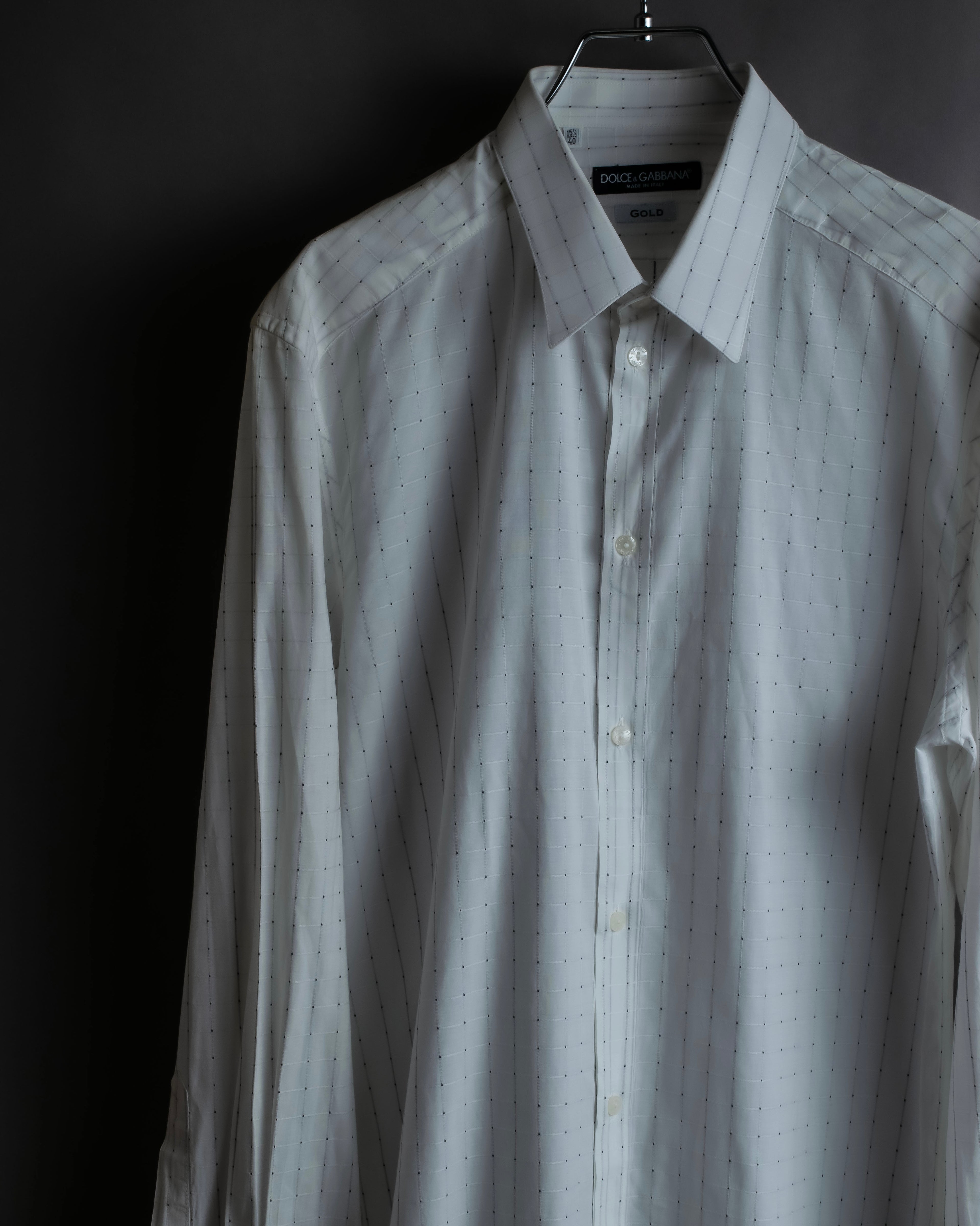 "Dolce & Gabbana" Grid stitch broadcloth shirt