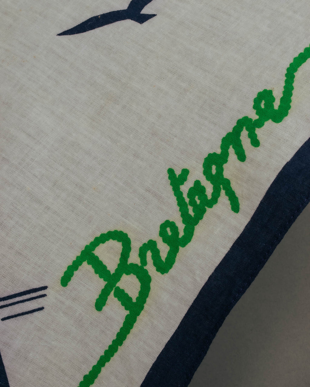 "Vintage" Souvenir de bretagne marine scarf