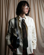 "GIORGIO ARMANI" Oval dot pattern silk twill necktie