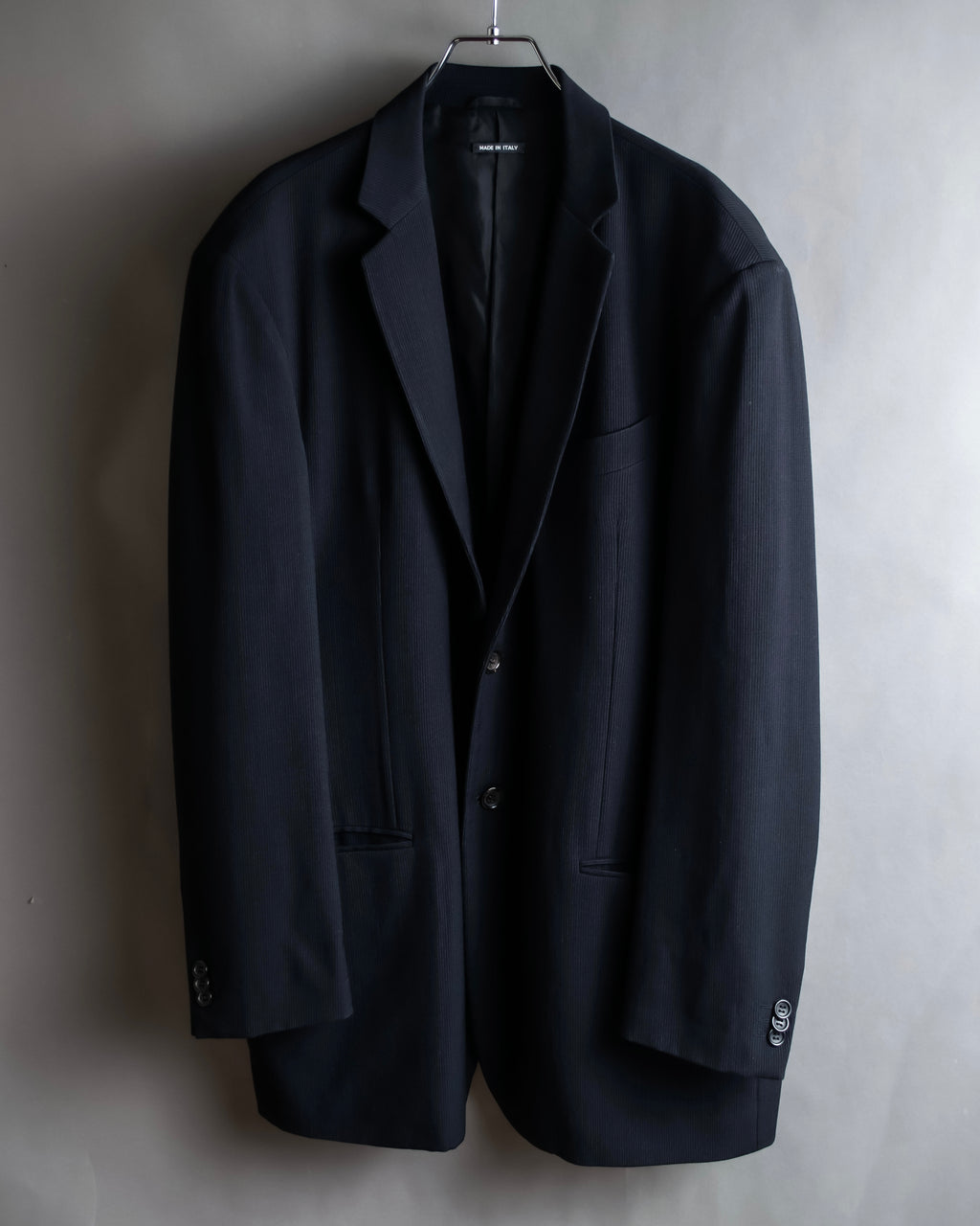 "GIORGIO ARMANI" Beautiful drape navy wool set up