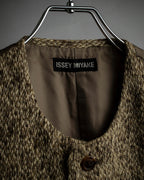 "ISSEY MIYAKE" Brushed texture 5-buttons vest