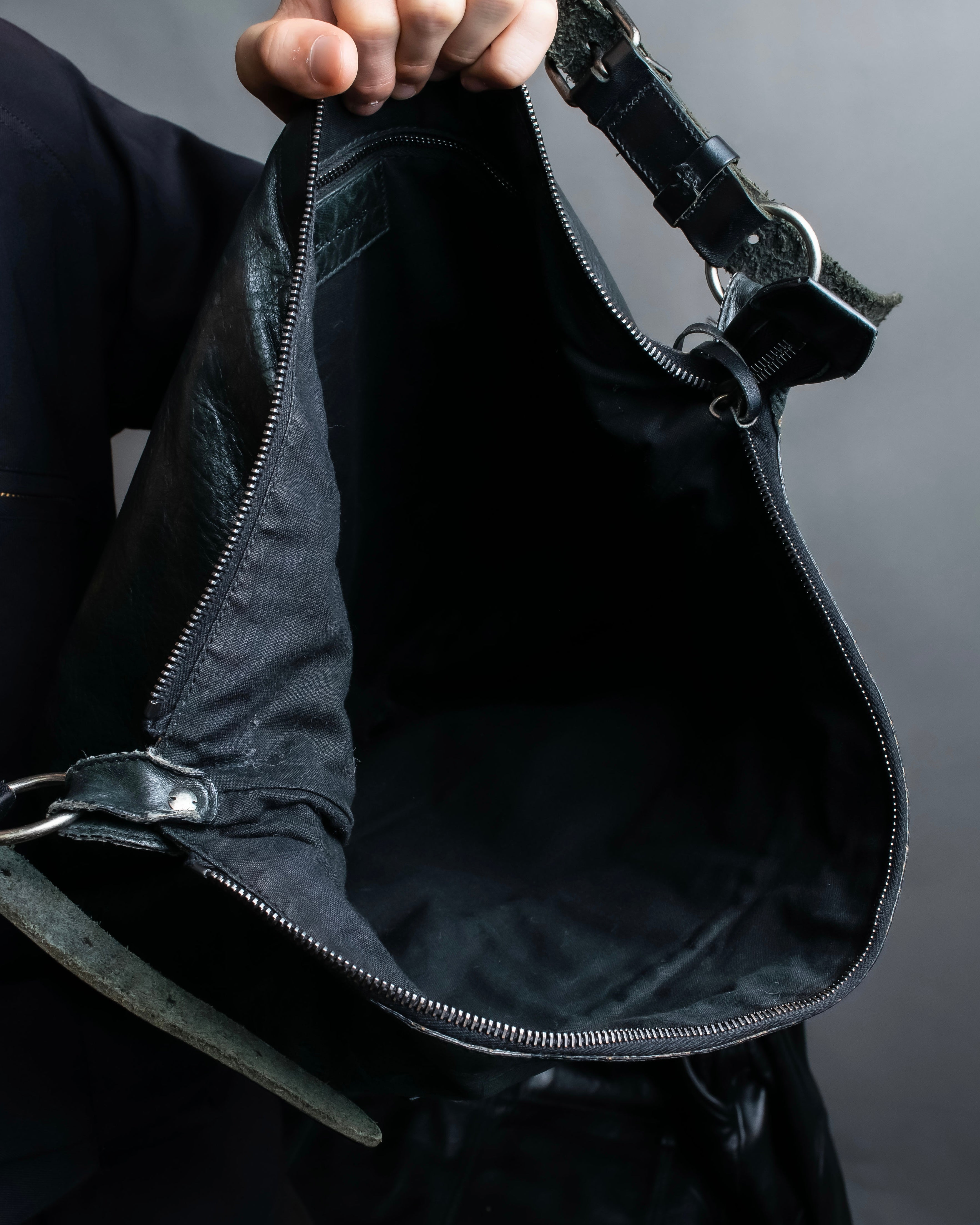 “BALENCIAGA” The Day leather shoulder bag