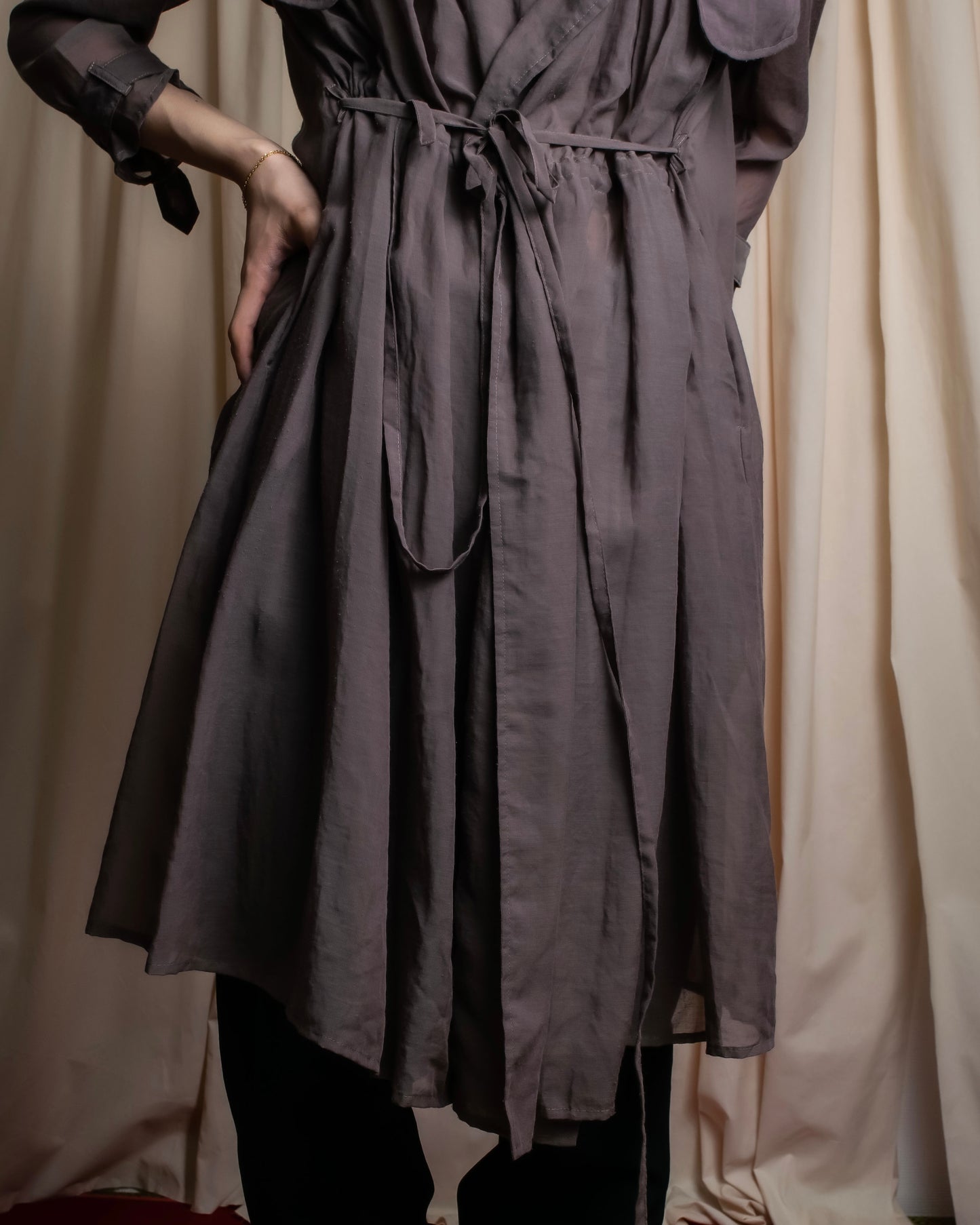 "MIHARA YASUHIRO" Drawstring design trench coat