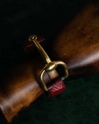 “GUCCI” 90’s-00’s Horsebit lizard leather bangle