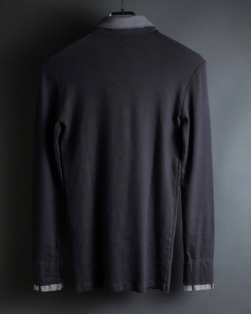 "BRUNELLO CUCINELLI" Layered shirt docking design knit pullover