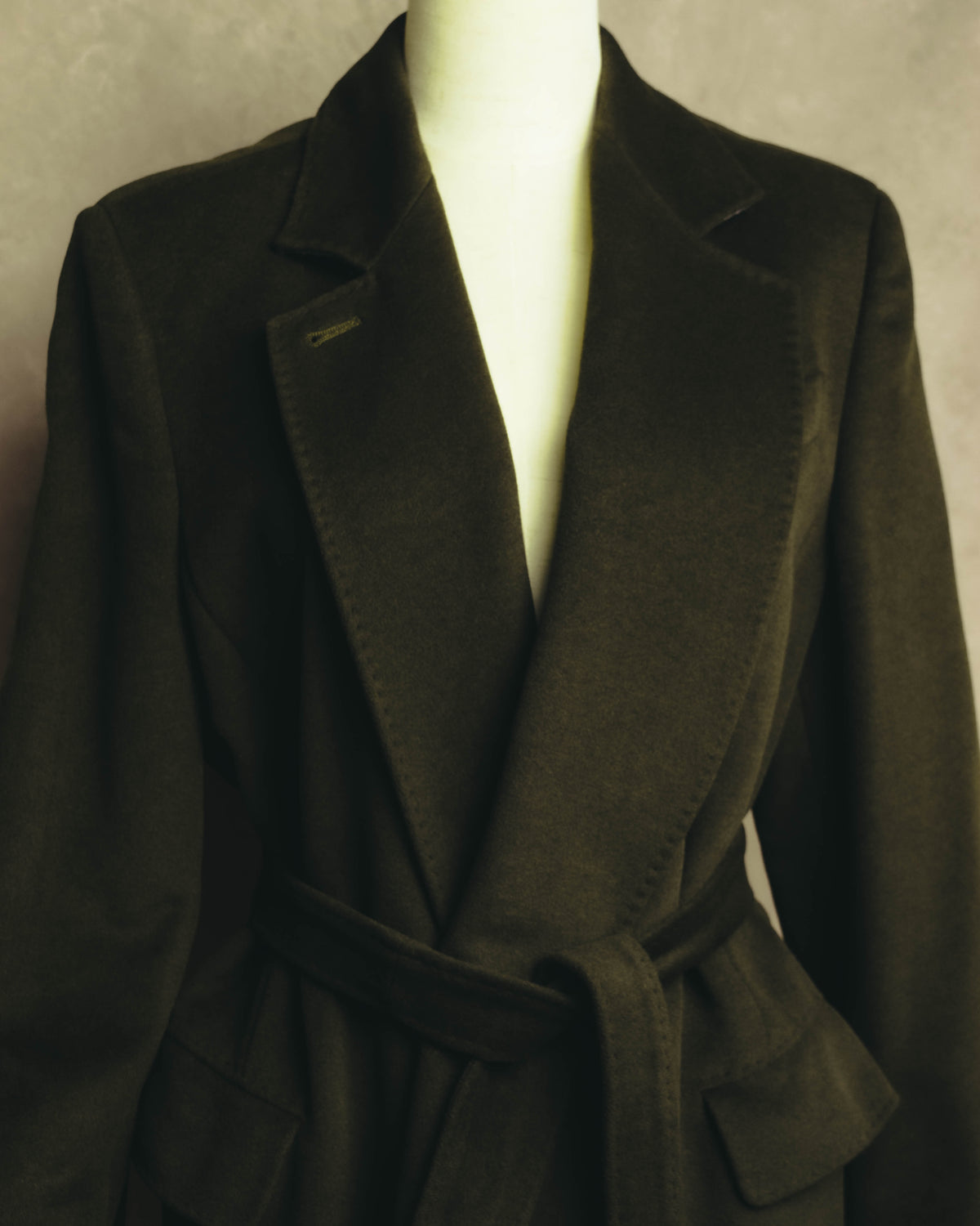 “Max Mara” 00’s Belted angora blend long coat