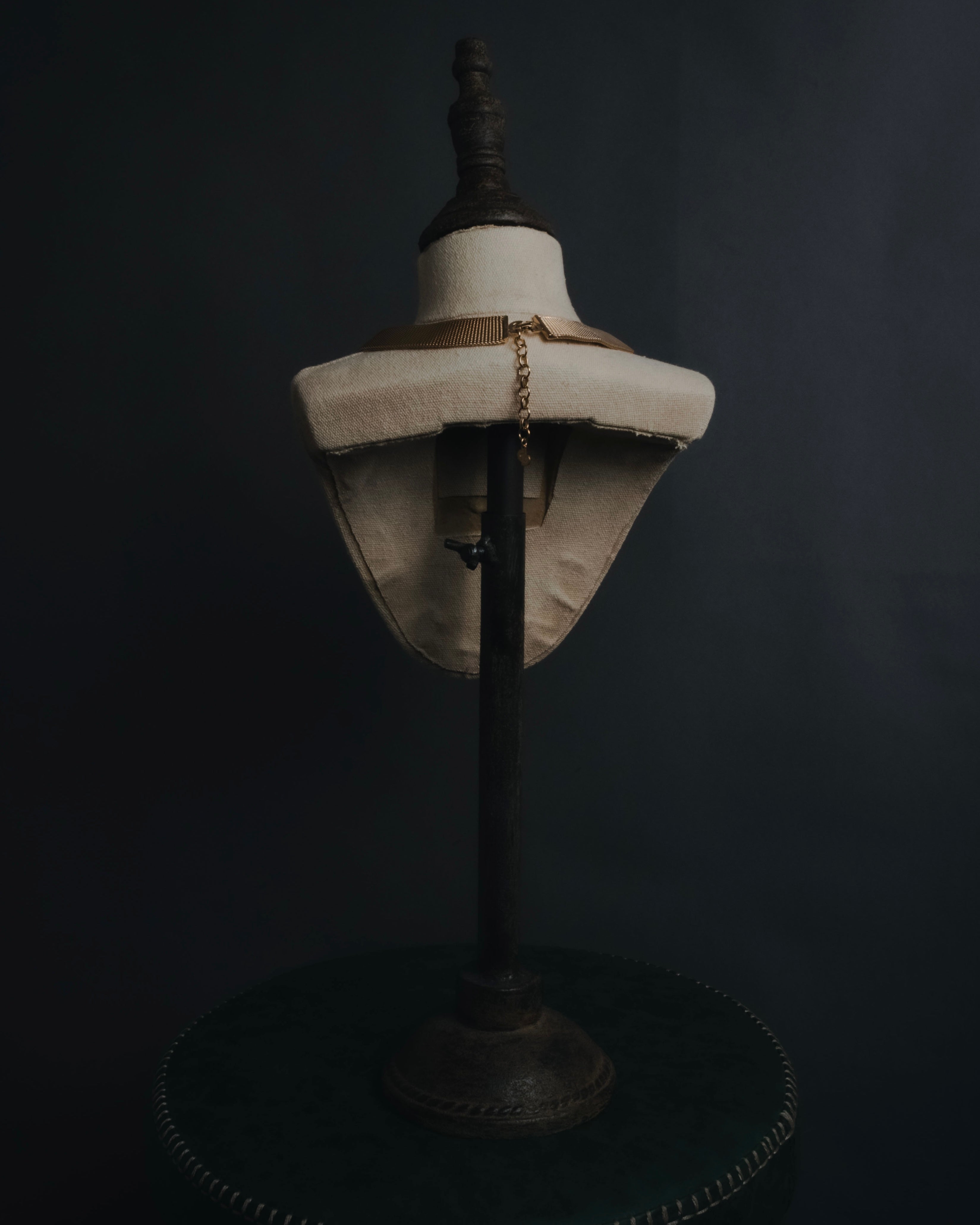 "Christian Dior" 80’s wide mesh pavé bar necklace