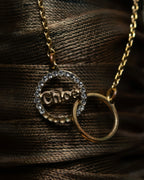 “Chloé” jewelry attached double ring necklace