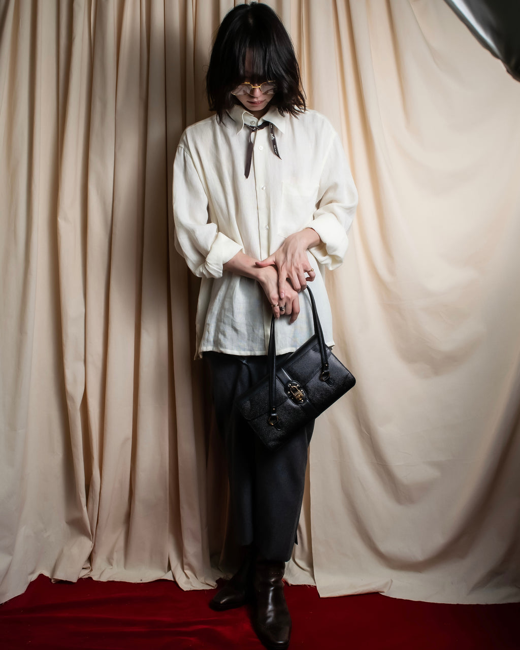 "Salvatore Ferragamo" Key-shaped Gancini motif design leather bag