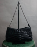 “Salvatore Ferragamo” 2000’s Gathered leather chain shoulder bag