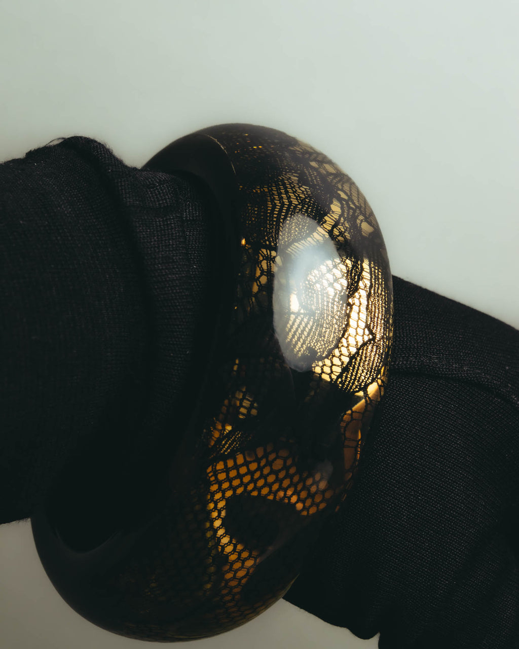 “Dior” 2002-2010 Lace embedded lucite bangle