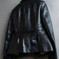 "BURBERRY" 100% cow leather Military pocket details short length jacket