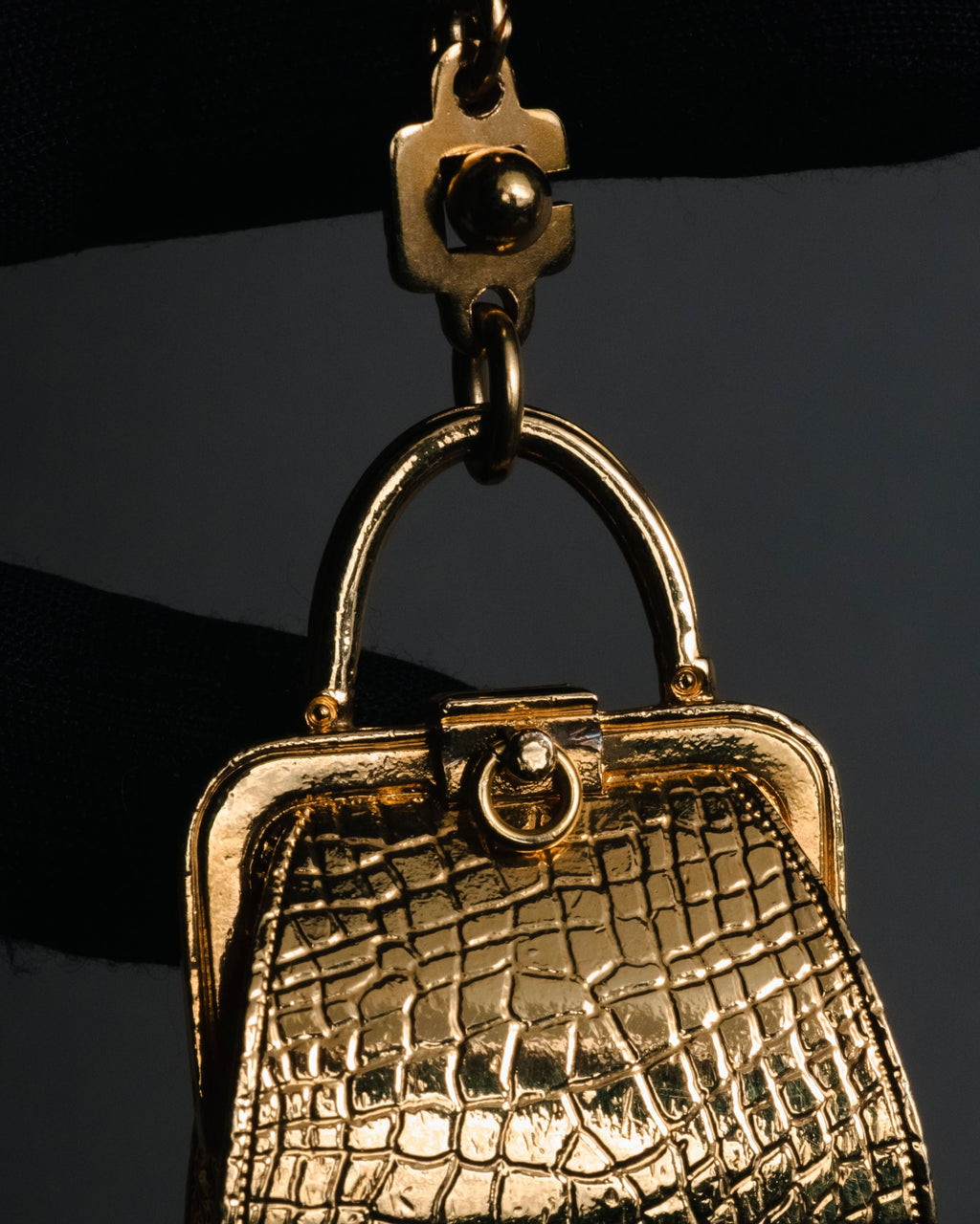 "Christian Dior" 80’s-90’s Miniature handbag motif gold charm