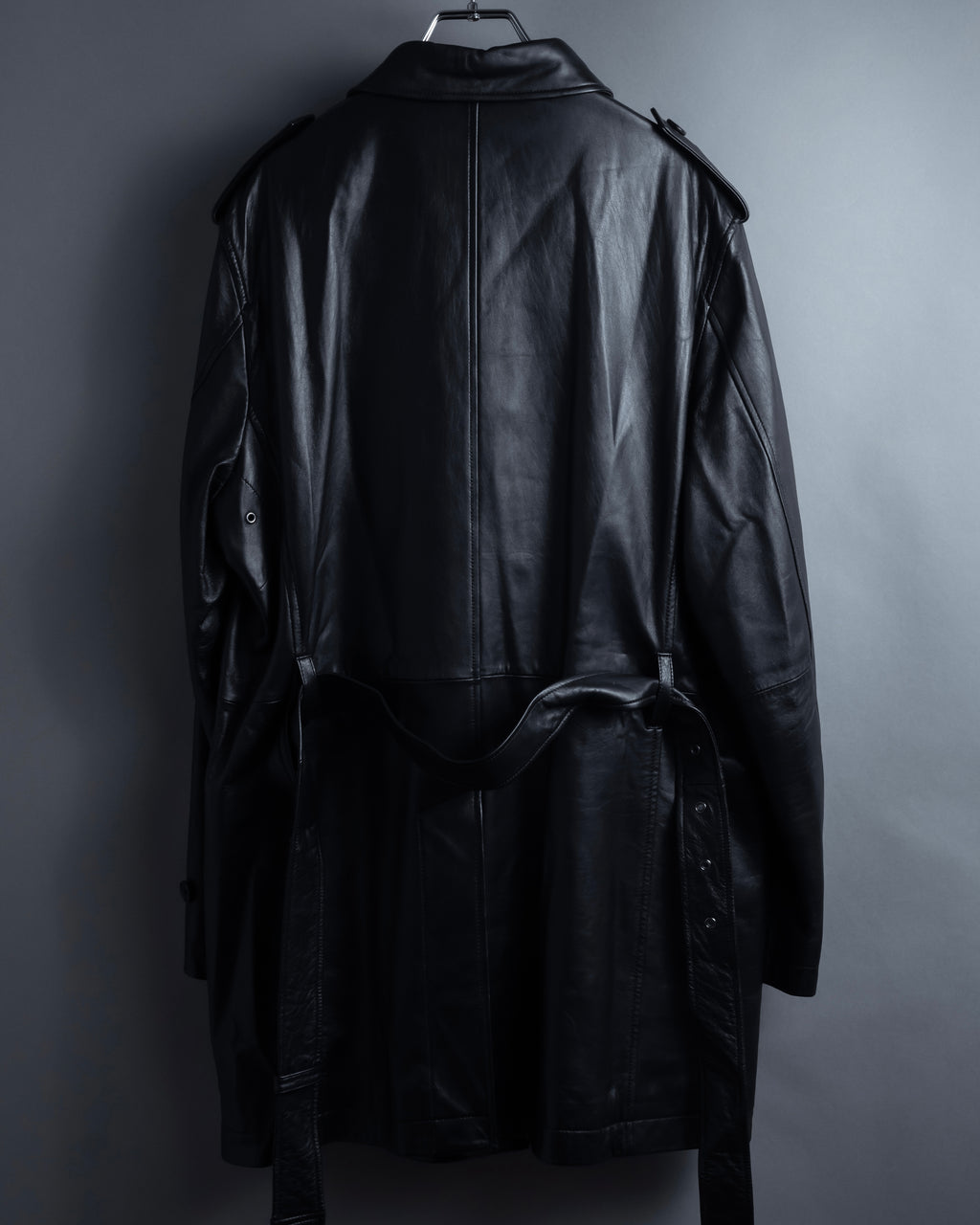 "DURBAN" Double zipper sheepskin leather coat