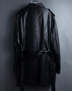 "DURBAN" Double zipper sheepskin leather coat