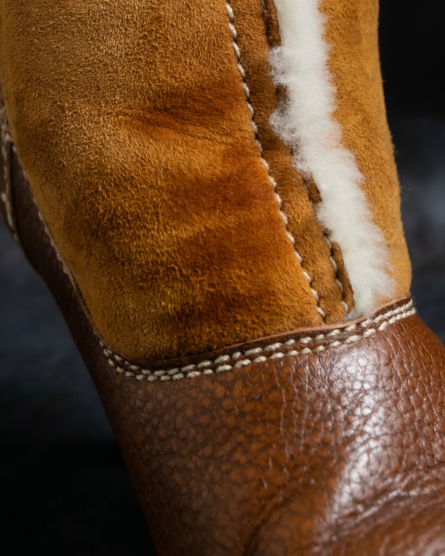 "MIU MIU" Armando toe inner fur design long boots