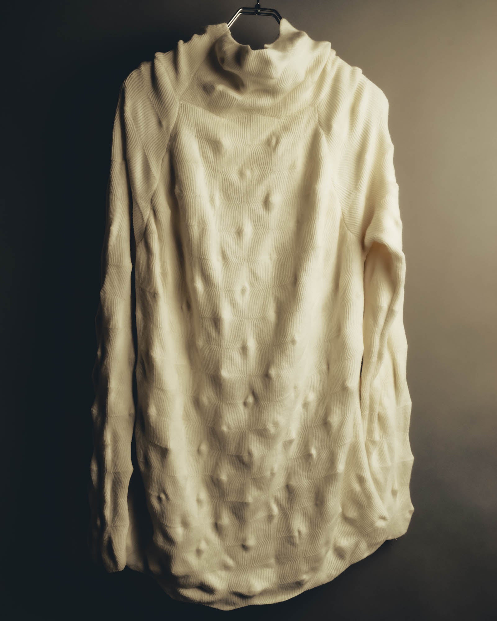 "Alexander McQueen" 90's-00's Sculptural ribbed turtleneck wool knit sweater