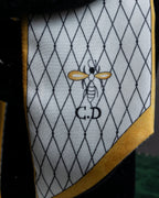 "Christian Dior" Romantic motif design silk twill Mitzah scarf