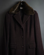 "miss Chloe" Fur collar switching design wool coat