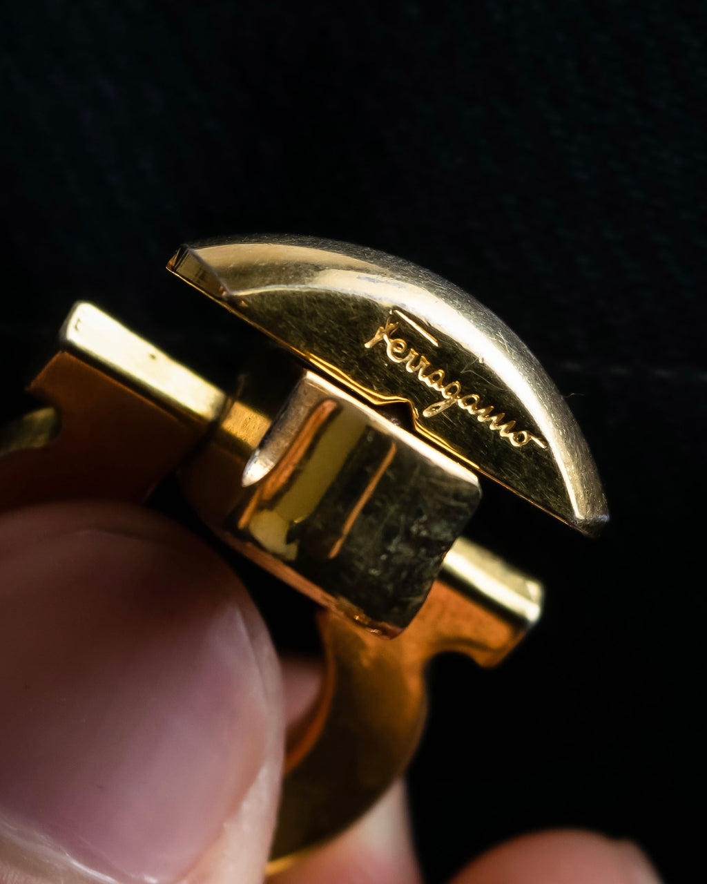 Salvatore Ferragamo Big Gancini gold chain bracelet