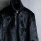 "DKNY" High neck ribbed fur double zip jacket