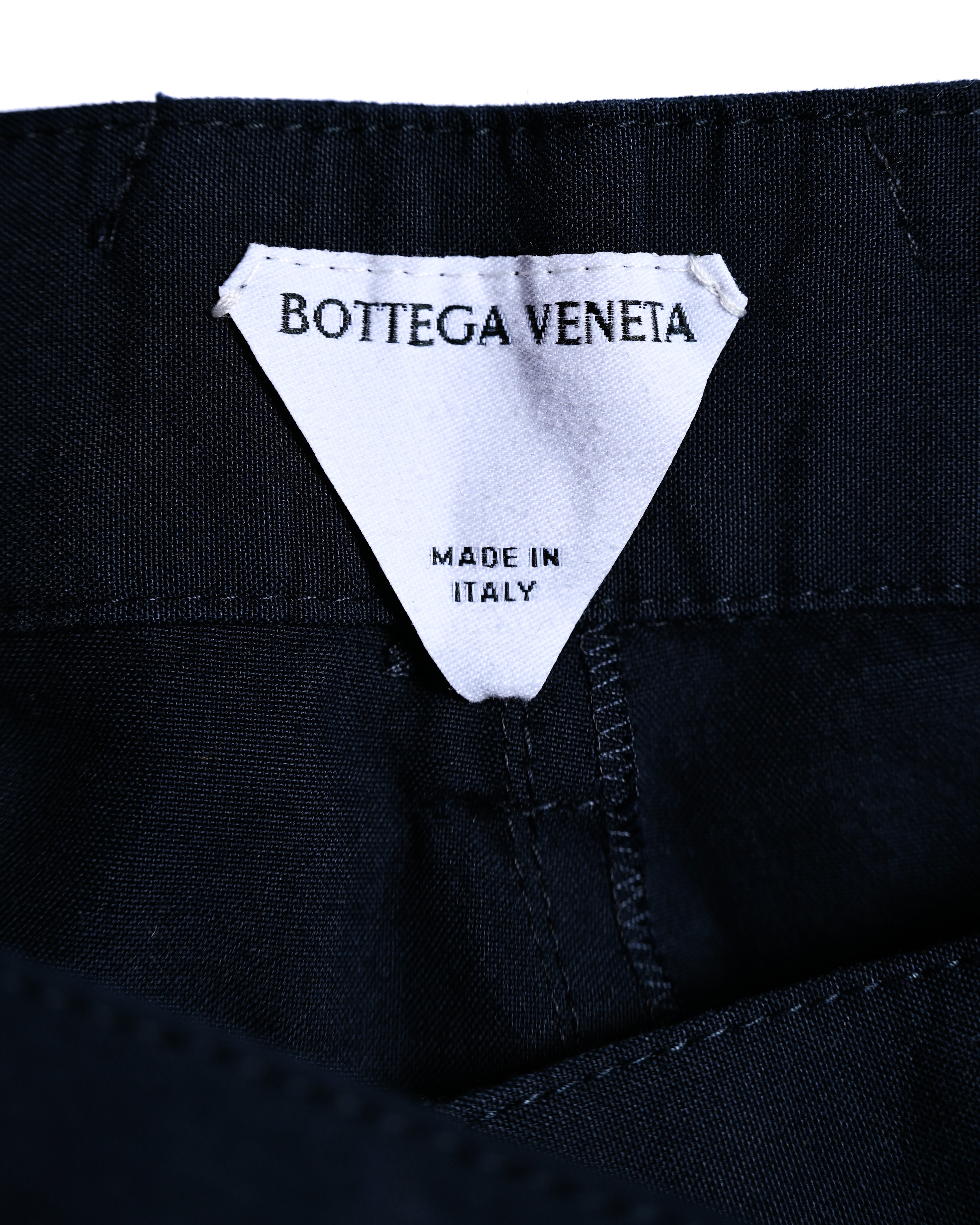BOTTEGA VENETA by Matthieu Blazy / 2022SS Curved Hem Trousers Navy