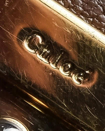 "Chloe" Fleur motif design leather long wallet