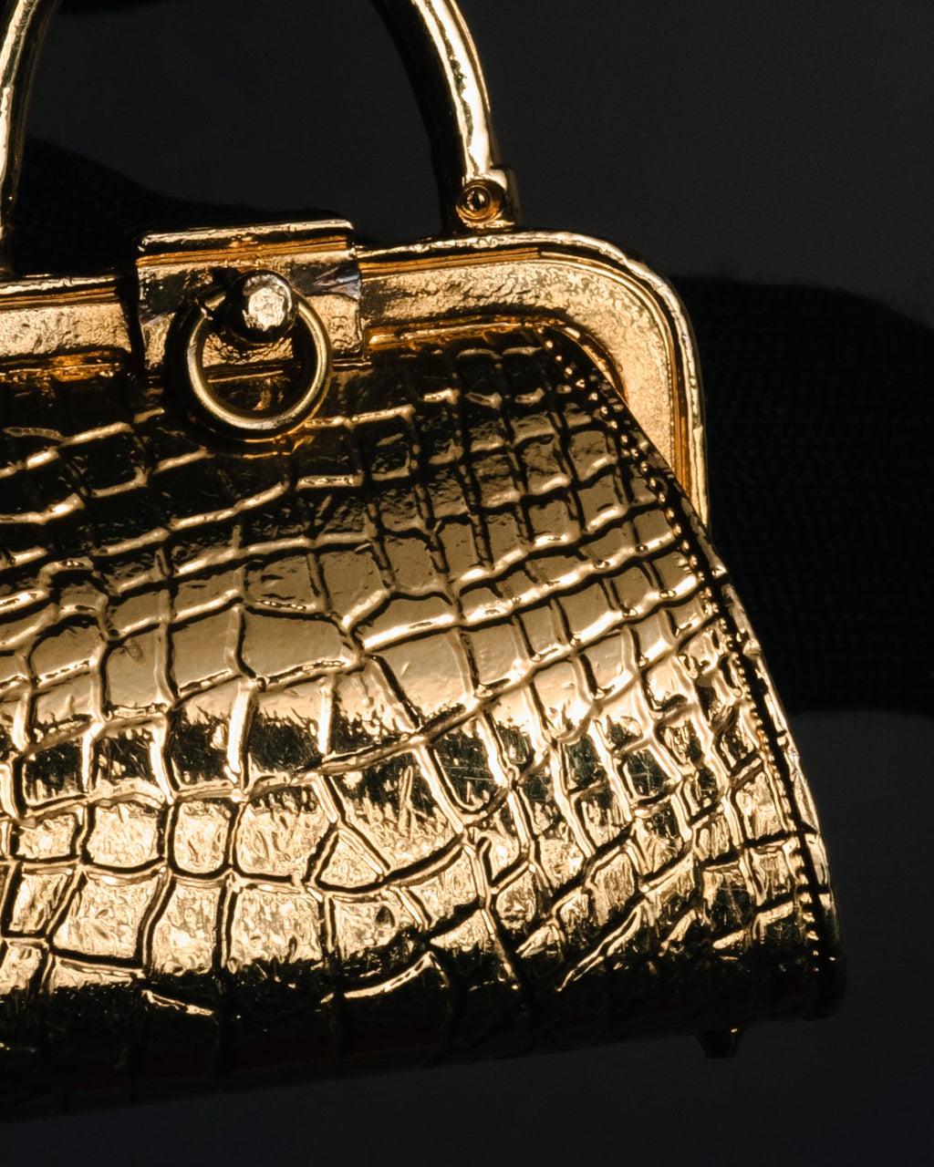 "Christian Dior" 80’s-90’s Miniature handbag motif gold charm