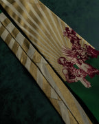 "JEAN PAUL GAULTIER" Radiation gold & human pattern silk neck tie