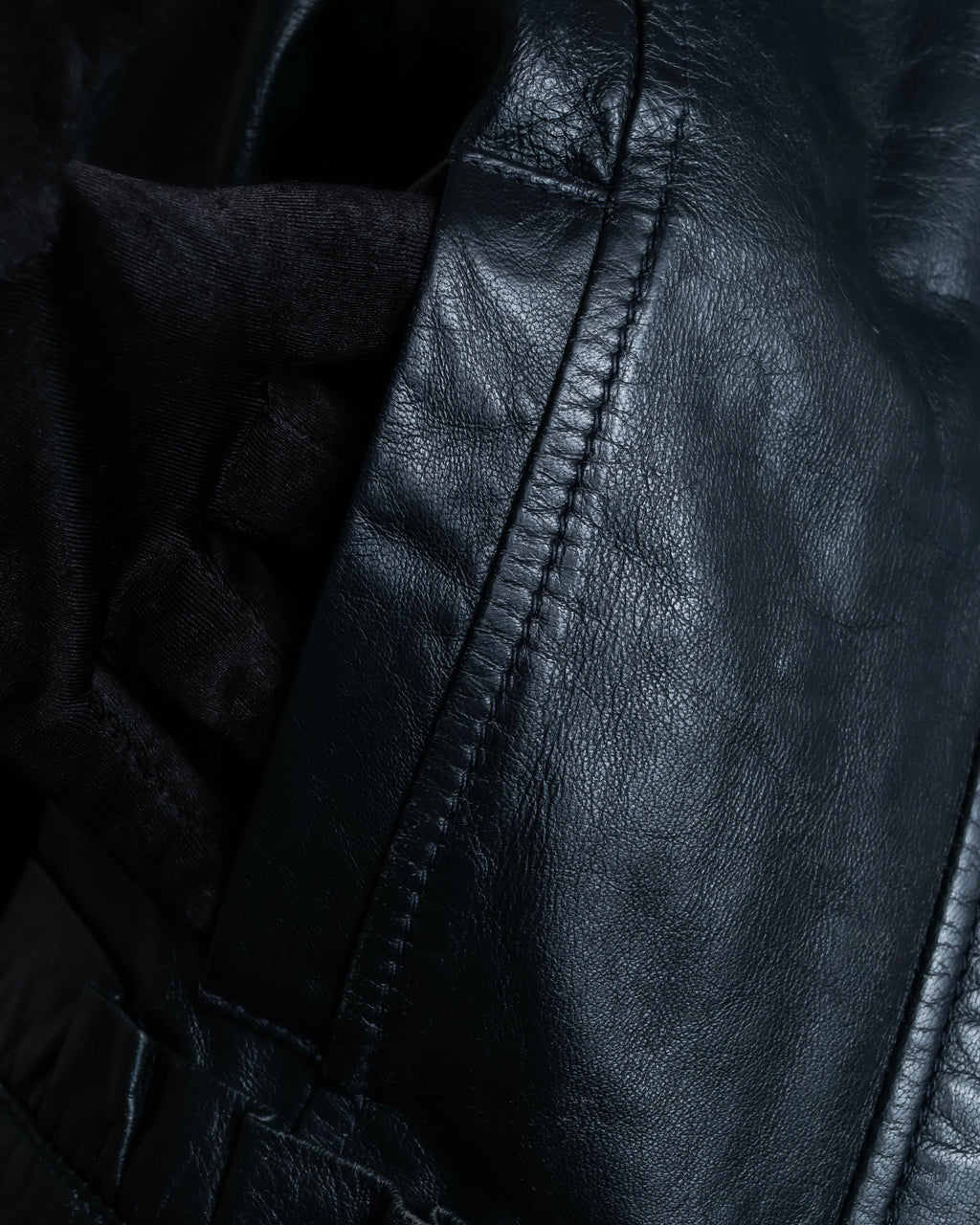 "RED VALENTINO" Gather design lamb leather jacket