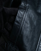 "RED VALENTINO" Gather design lamb leather jacket