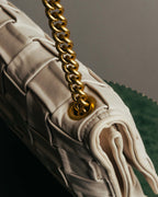 -SPECIAL- “Salvatore Ferragamo” 2020-2022 Woven vara chain shoulder bag