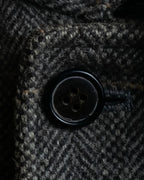 "BURBERRYS" Fine check pattern herringbone coat