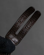 "Vintage intrecciato double buckle leather bracelet"