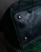 "CHANEL" Karl Lagerfeld design Matelasse chain Black shoulder bag