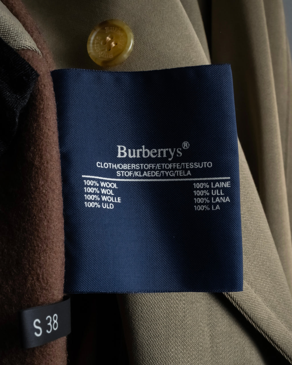 -SPECIAL- "Burberrys" 90's Collar switching two-tone trench coat