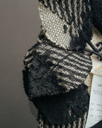 -SPECIAL- “VALENTINO” 00’s houndstooth lace flower corsage