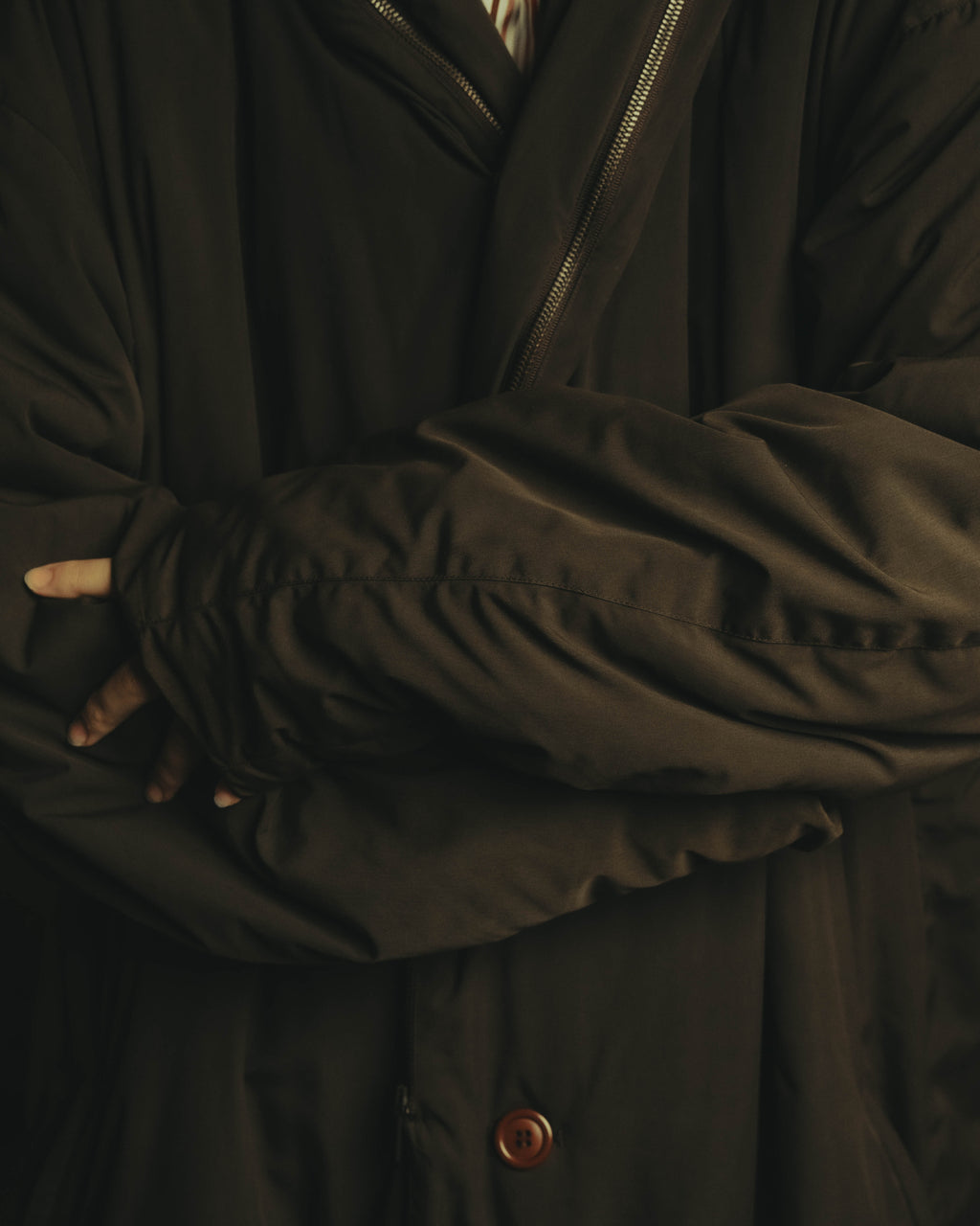 -SPECIAL- "ISSEY MIYAKE MEN" 80's Sculptural padded parachute long coat