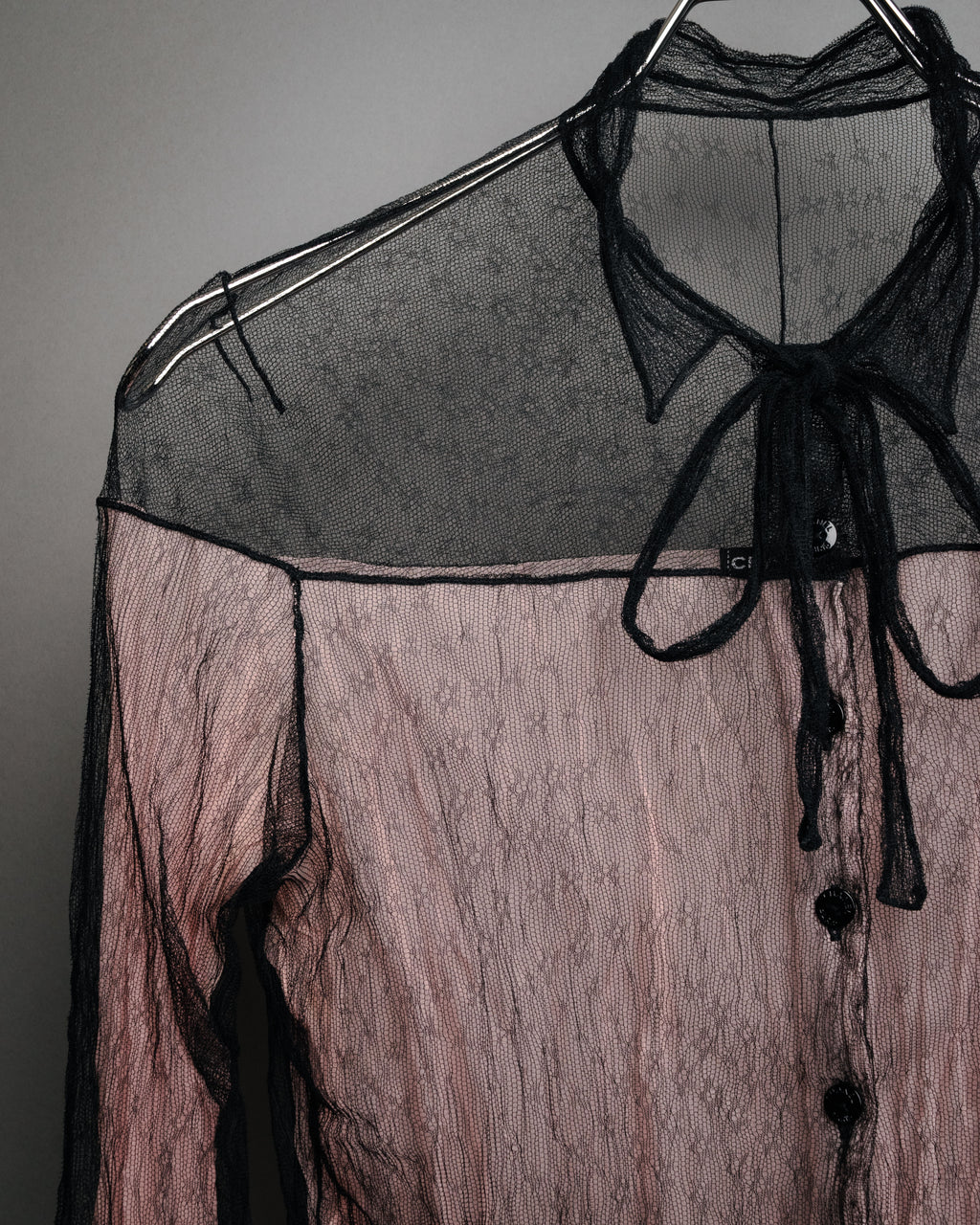 -SPECIAL- “CHANEL” 2014-2019 Sheer lace bow blouse