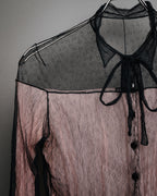 -SPECIAL- “CHANEL” 2014-2019 Sheer lace bow blouse