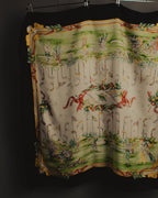 “Salvatore Ferragamo” 80’s-90’s Golf motif silk twill scarf