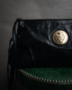 “GUCCI” 2007-2012 Crest emblem soft leather bag