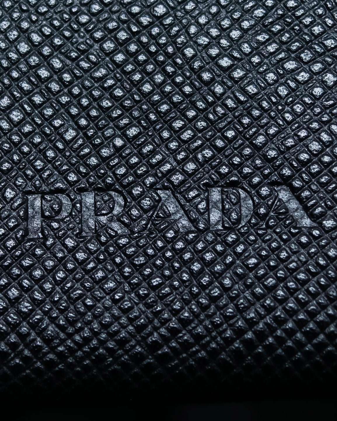 “PRADA” Letter-shaped gold-lined leather document case
