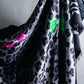 "Christian Dior" Leopard print ribbon studded large scarf