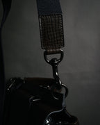 "DOLCE & GABBANA" 00’s-10’s Grained leather canvas-lined satchel bag