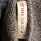 Vintage cashmere knit fur dogged reversible long gilet